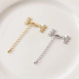 14K Gold-plated Necklace Chain with Zircon Charms for Jewelry Making