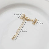 14K Gold-plated Necklace Chain with Zircon Charms for Jewelry Making