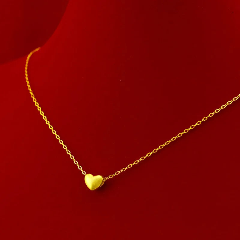 14K Plated Heart Pendant Necklace for Women Bride - Wedding Engagement Jewelry