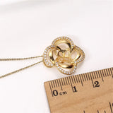 14K Gold-plated Pendant with Flower Pearl Design Necklace