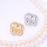 14K Gold-plated Pendant with Flower Pearl Design Necklace