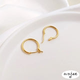 14K Light Preserving Earrings 18K Thick Circle Earrings