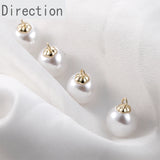 14K Package Protection Copper Plating Real Base Cap DIY Beads Pearl Cap Pendant