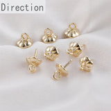 14K Package Protection Copper Plating Real Base Cap DIY Beads Pearl Cap Pendant