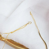 14K Plated Double Layer Necklace Flash Diamond Glamour