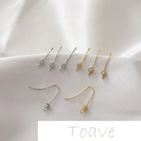 14K Plating Zircon Earrings, DIY Earring Material