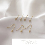 14K Plating Zircon Earrings, DIY Earring Material
