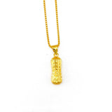 14K Pure 3D Relief Peanut Pendant Necklace for Women