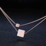 14K Rose Bracelets Double Layer Snake Chain Charm Topza Bracelets for Women