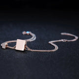 14K Rose Bracelets Double Layer Snake Chain Charm Topza Bracelets for Women