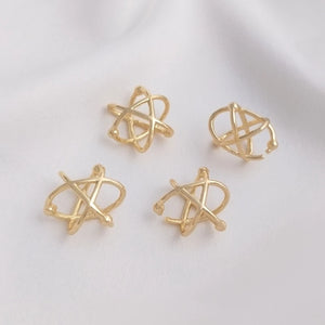 14K Real Filled Copper Star Charms Pendants 13MM DIY Jewelry Making