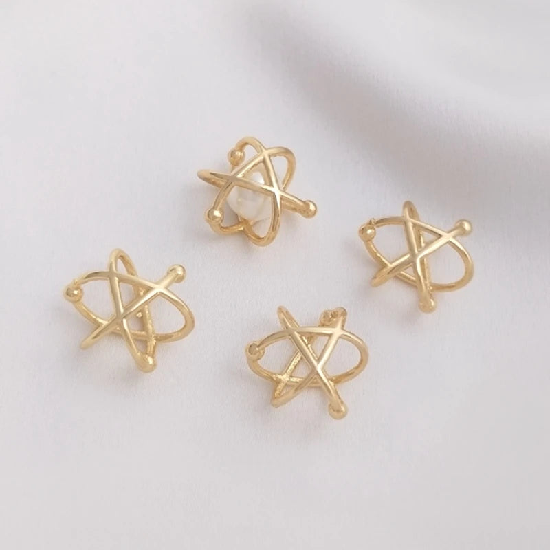 14K Real Filled Copper Star Charms Pendants 13MM DIY Jewelry Making