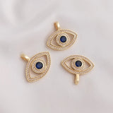 14K CZ Eye Charms Pendants for Jewelry Making