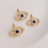 14K CZ Eye Charms Pendants for Jewelry Making