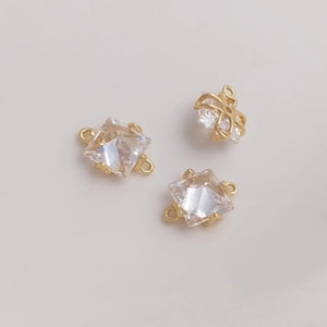 14K Real Filled Copper Zircon Charms Pendants DIY Jewelry Making