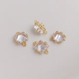 14K Real Filled Copper Zircon Charms Pendants DIY Jewelry Making