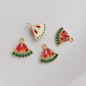 14K Real Filled Copper Fruit Charms Pendants DIY Jewelry Making