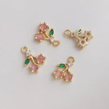 14K Real Filled Copper Fruit Charms Pendants DIY Jewelry Making
