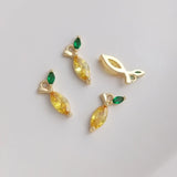 14K Real Filled Copper Fruit Charms Pendants DIY Jewelry Making