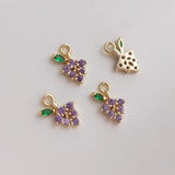 14K Real Filled Copper Fruit Charms Pendants DIY Jewelry Making