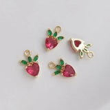 14K Real Filled Copper Fruit Charms Pendants DIY Jewelry Making