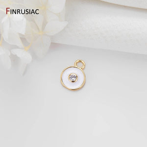 14K Gold Plated Brass Charms Earrings Pendants for Jewelry Making