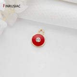 14K Gold Plated Brass Charms Earrings Pendants for Jewelry Making