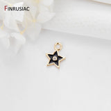 14K Gold Plated Brass Charms Earrings Pendants for Jewelry Making