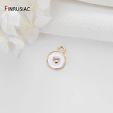 14K Gold Plated Brass Charms Earrings Pendants for Jewelry Making