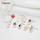 14K Gold Plated Brass Charms Earrings Pendants for Jewelry Making