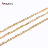 14K Gold Plated Cable Chain 4mm*3mm DIY Necklace Chain, Jewelry Making Supplies
