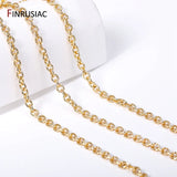 14K Gold Plated Cable Chain 4mm*3mm DIY Necklace Chain, Jewelry Making Supplies