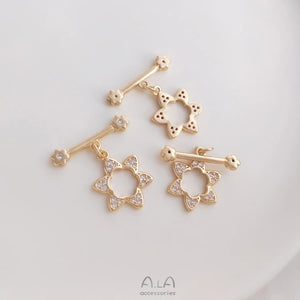 14K Gold Plated Feather Buckles Lobster Clasps Hooks DIY Jewelry Findings