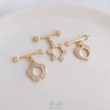 14K Gold Plated Feather Buckles Lobster Clasps Hooks DIY Jewelry Findings