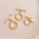 14K Plated Copper Feather Buckles Round Clasps Hooks DIY Jewelry Findings