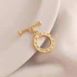 14K Plated Copper Feather Buckles Round Clasps Hooks DIY Jewelry Findings