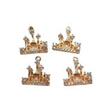 14K Real Plated Copper Zircon Castle Charms Pendants DIY Findings