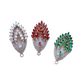 14K Gold Plated Copper Peacock Feather Charms Pendants