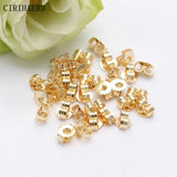 14K Plated Earring Fixtures Parts Ear Backs Stopper DIY Jewelry