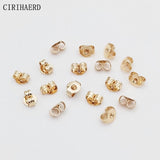 14K Plated Earring Fixtures Parts Ear Backs Stopper DIY Jewelry