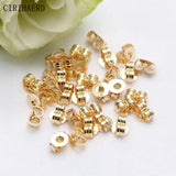 14K Plated Earring Fixtures Parts Ear Backs Stopper DIY Jewelry