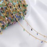 14K Plated CZ Drop Pendant Bracelet Necklace Chain for DIY Jewelry Making