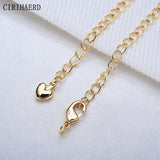 14K Gold Plated Jewelry Extension Chains Love Pendant DIY Necklace Bracelet