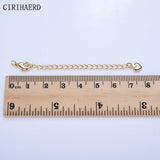 14K Gold Plated Jewelry Extension Chains Love Pendant DIY Necklace Bracelet