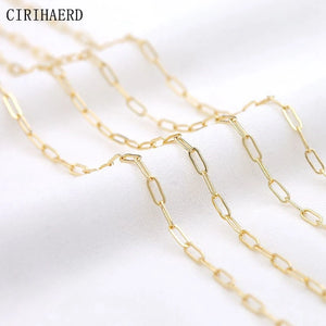 14K Gold Plated Chain for DIY Jewelry Making - Necklace Supplies