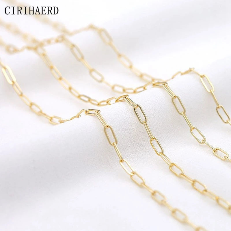 14K Gold Plated Chain for DIY Jewelry Making - Necklace Supplies