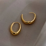 14K Real Plating Korea Jewelry Geometric Earrings Women's Work Accessory