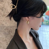 14K Real Plating Korea Jewelry Geometric Earrings Women's Work Accessory