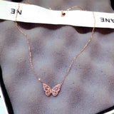 14K Solid Diamond Pendant Necklace for Women Wedding Jewelry Christmas Gemstone