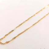 14K True Filled Retention 1.5MM Water Wave Necklace Bracelet Chains